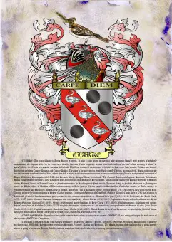 Burnt parchment coat of arms/crest