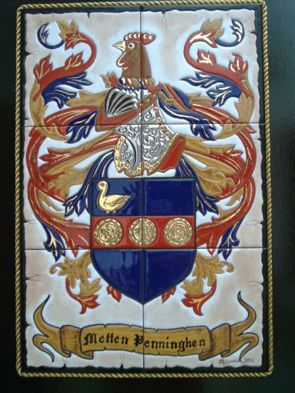Heraldry shield in ceramic