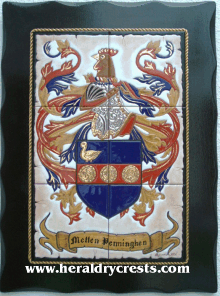 coat of arms in ceramic